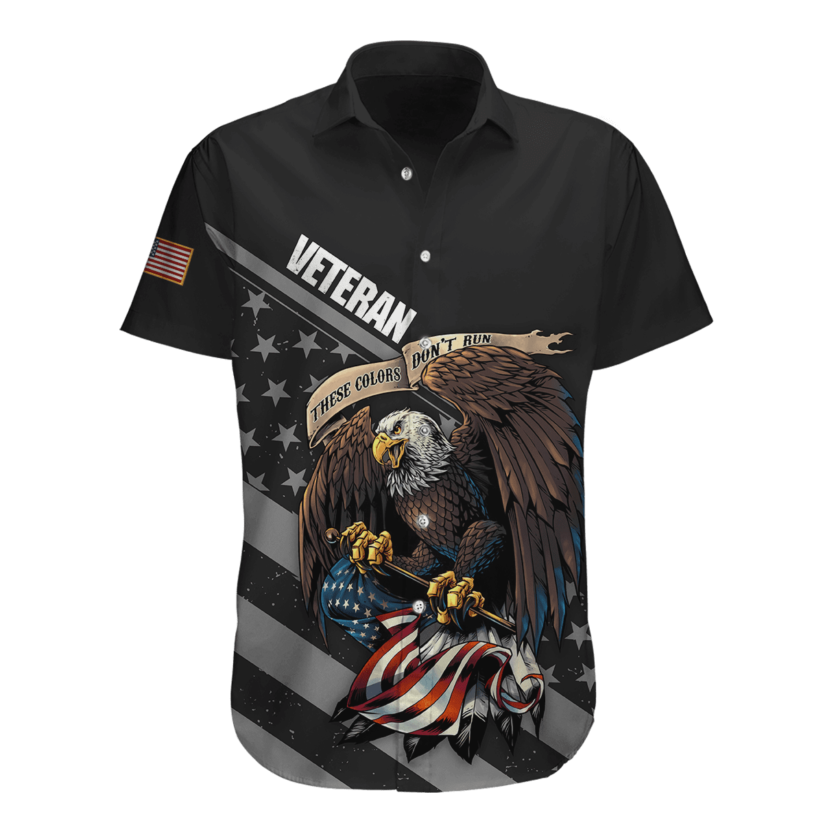 Premium Unique Veterans Polo Shirts Ultra Soft And Comfort Black Collar Black