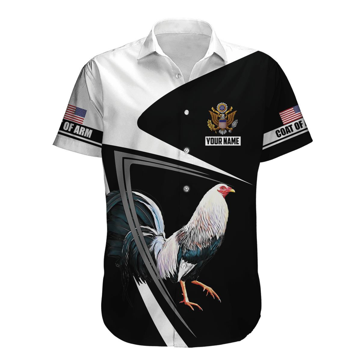 Personalized American Rooster 3D Printed Unisex Shirt