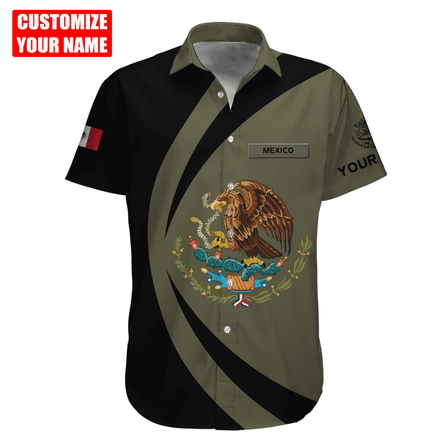 Personalized Name Mexico 3D All Over Printed Unisex Shirts Pi12072107