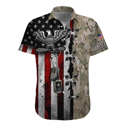 US Army Veteran American Flag 3D All Over Printed Shirts