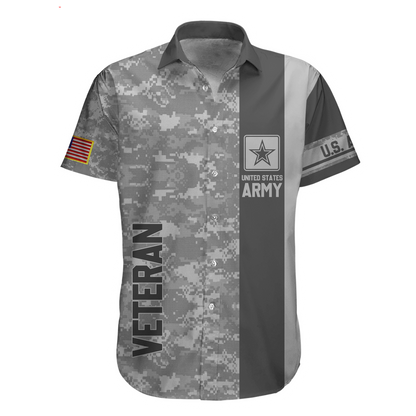 Premium Unique US Army Veteran Polo All Over Printed
