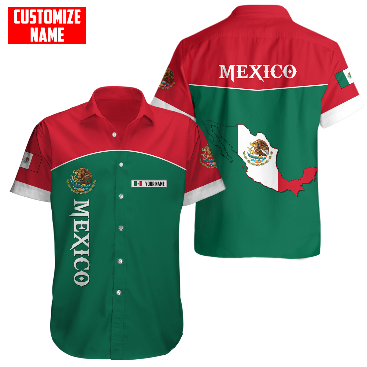 Persionalized Mexico 3D All Over Printed Unisex Shirts DQB26062102