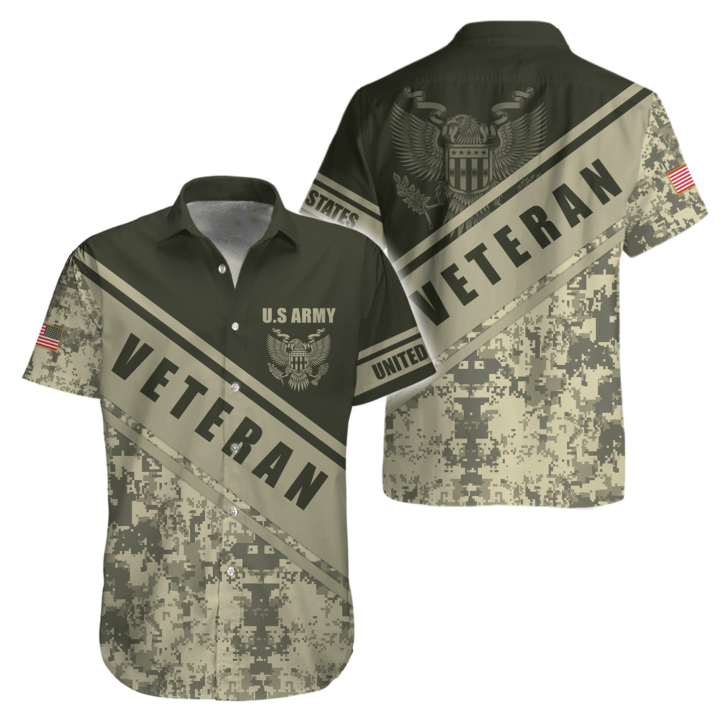 US Army Veteran 3D All Over Printed Shirts
