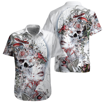 Skull Combo Hawaii Shirt Broad Short Floral