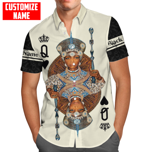 African Culture Black Queen Zulu Unisex Hoodie ML Personalize Name