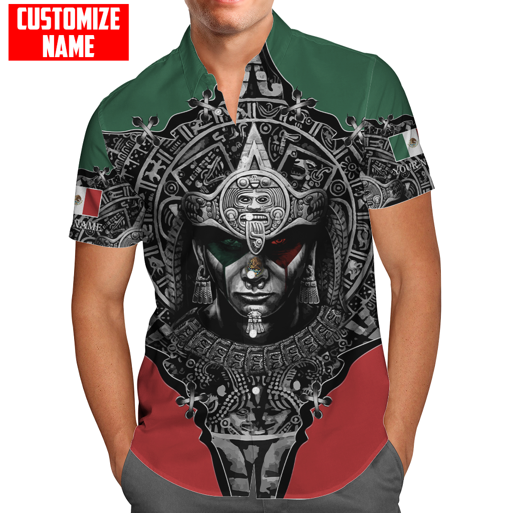 Personalized Name Aztec Mexican 3D All Over Printed Unisex Shirts