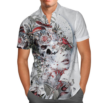 Skull Combo Hawaii Shirt Broad Short Floral