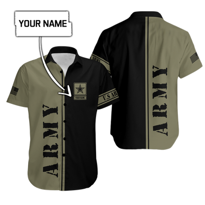Custom name US Army Veteran Basic 3d printed shirts Proud Military