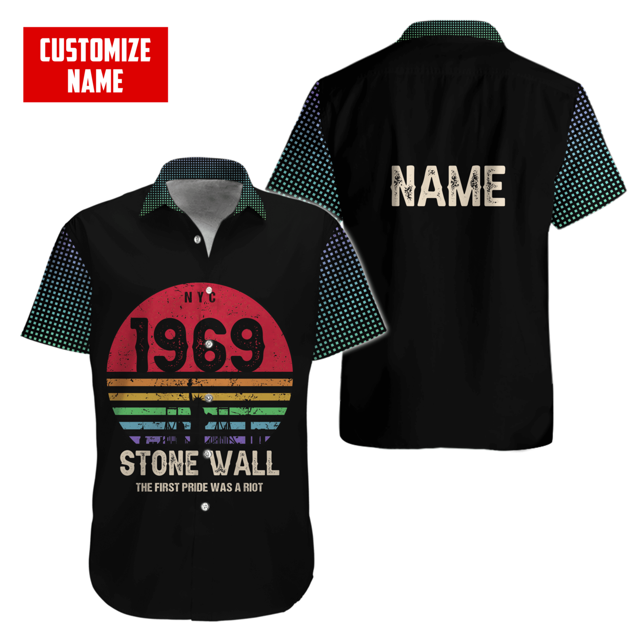 Customize Name The Pride Hawaii Shirt For Men And Women