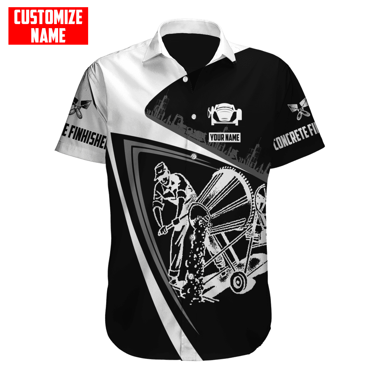Customized Name Mixer Concrete Finisher 3D All Over Printed Unisex Shirts