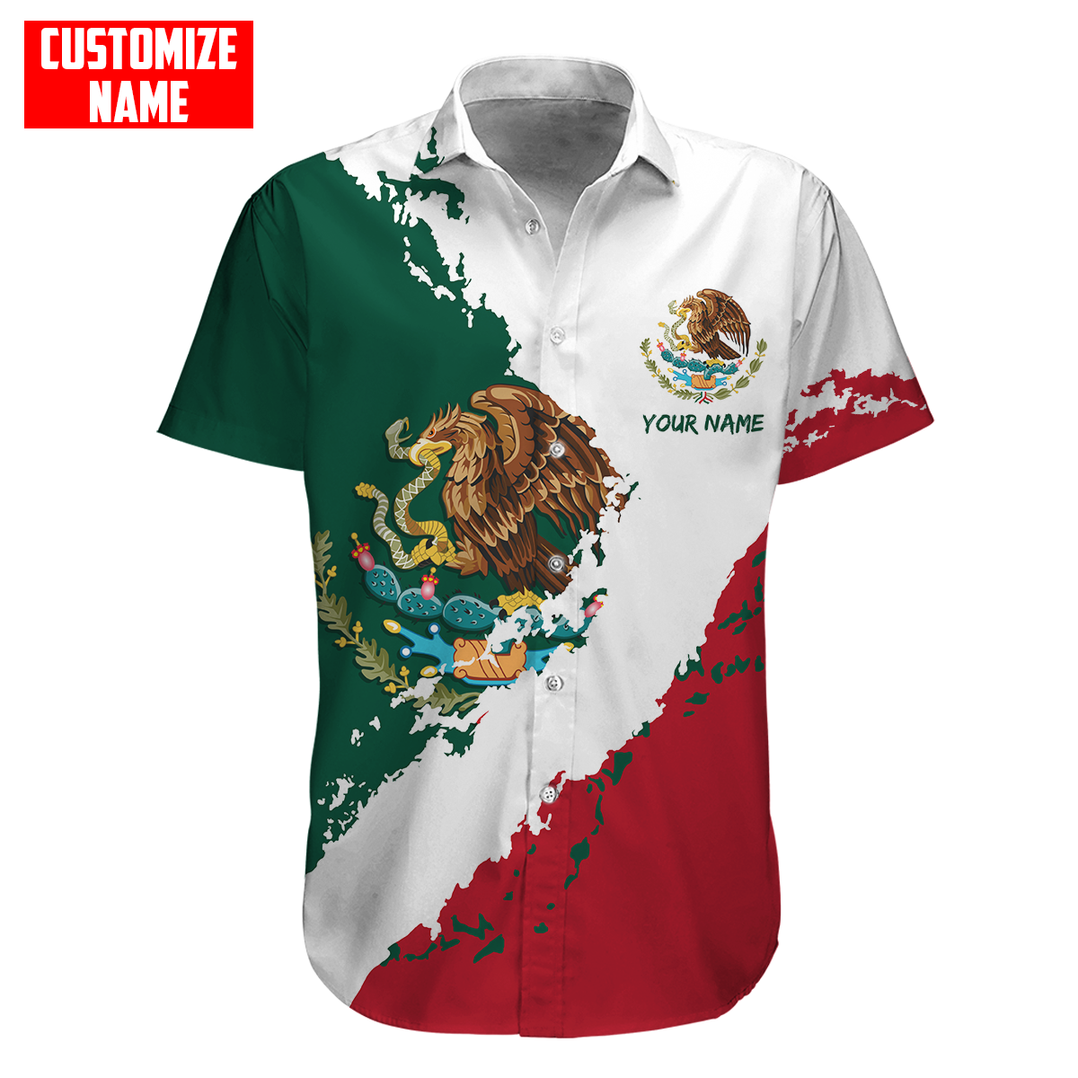 Persionalized Mexico 3D All Over Printed Unisex Shirts