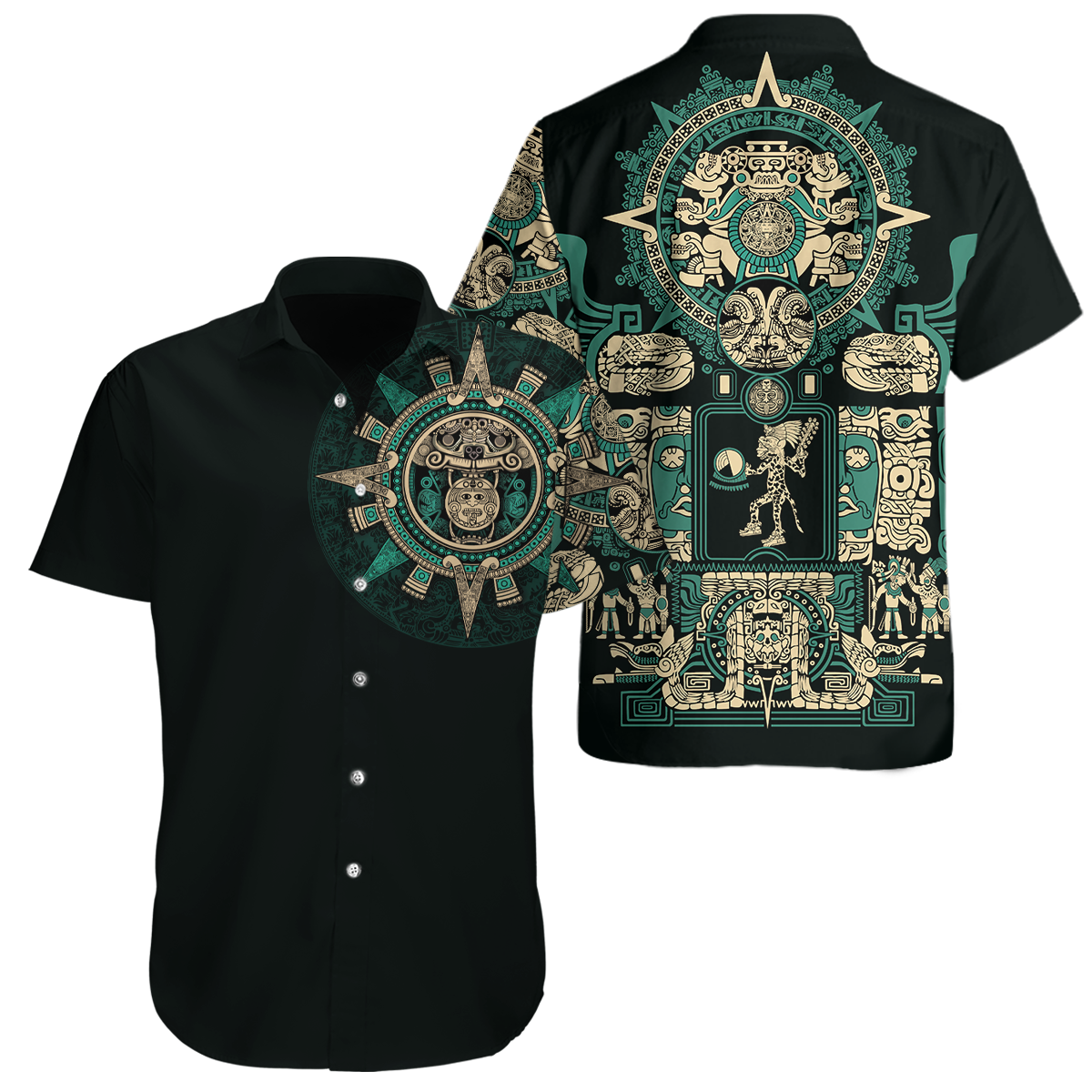 Aztec Mexican Blue 3D All Over Printed Unisex Hoodie no1