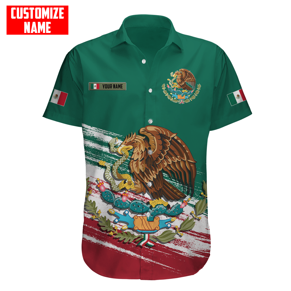 Persionalized Mexico 3D All Over Printed Unisex Shirts