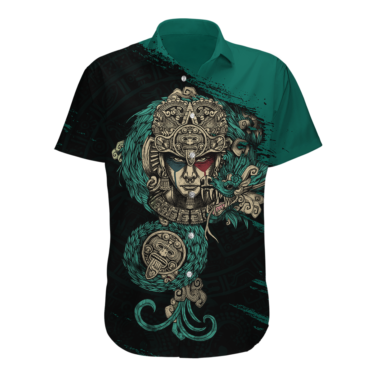 Aztec Warrior 3D All Over Printed Unisex Hoodie no3