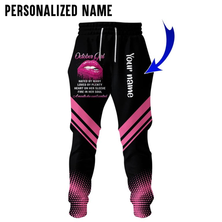 Customize Name Skull Girl 3D All Over Printed Unisex Sweatpants