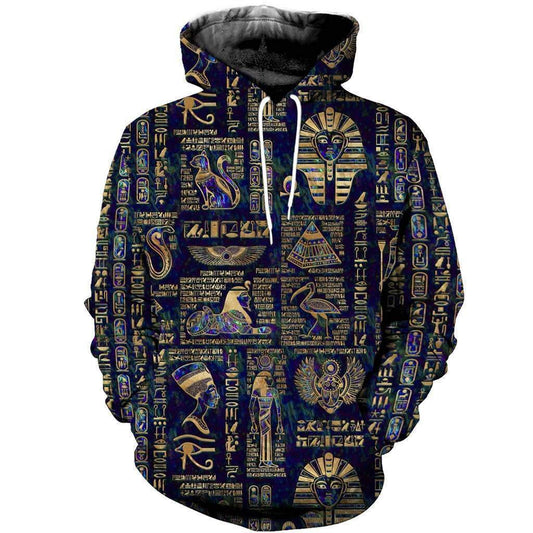 Egyptian Hieroglyphs And Deities 3D All Over Printed Clothes HC3103 - Amaze Style™-Apparel