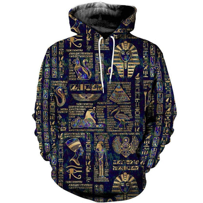 Egyptian Hieroglyphs And Deities 3D All Over Printed Clothes HC3103 - Amaze Style™-Apparel