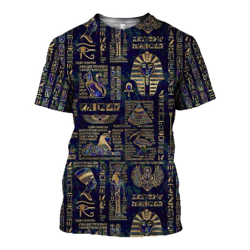 Egyptian Hieroglyphs And Deities 3D All Over Printed Clothes HC3103 - Amaze Style™-Apparel