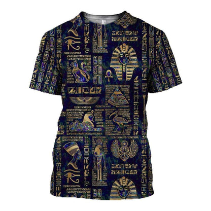 Egyptian Hieroglyphs And Deities 3D All Over Printed Clothes HC3103 - Amaze Style™-Apparel