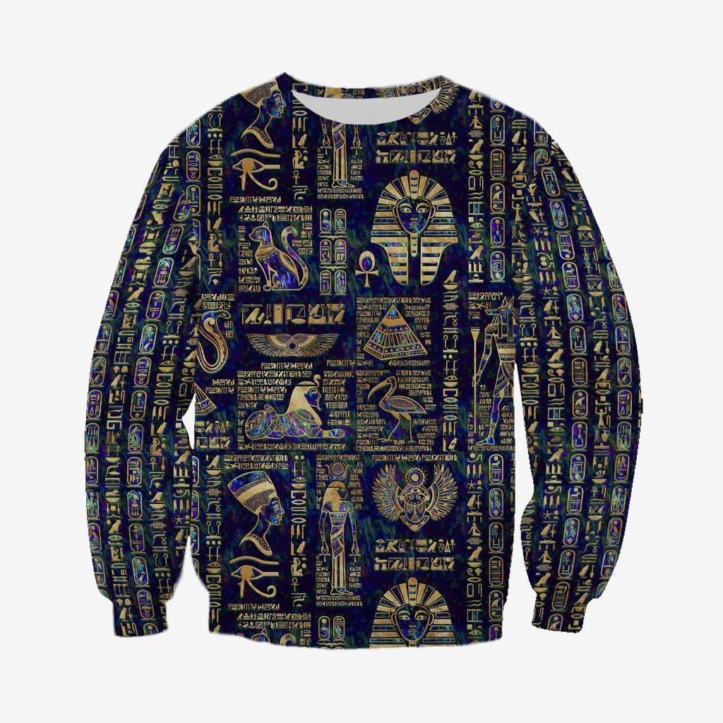 Egyptian Hieroglyphs And Deities 3D All Over Printed Clothes HC3103 - Amaze Style™-Apparel