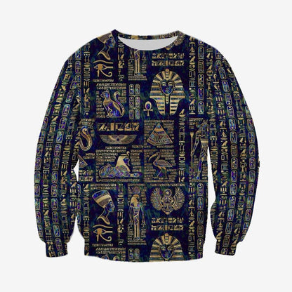 Egyptian Hieroglyphs And Deities 3D All Over Printed Clothes HC3103 - Amaze Style™-Apparel