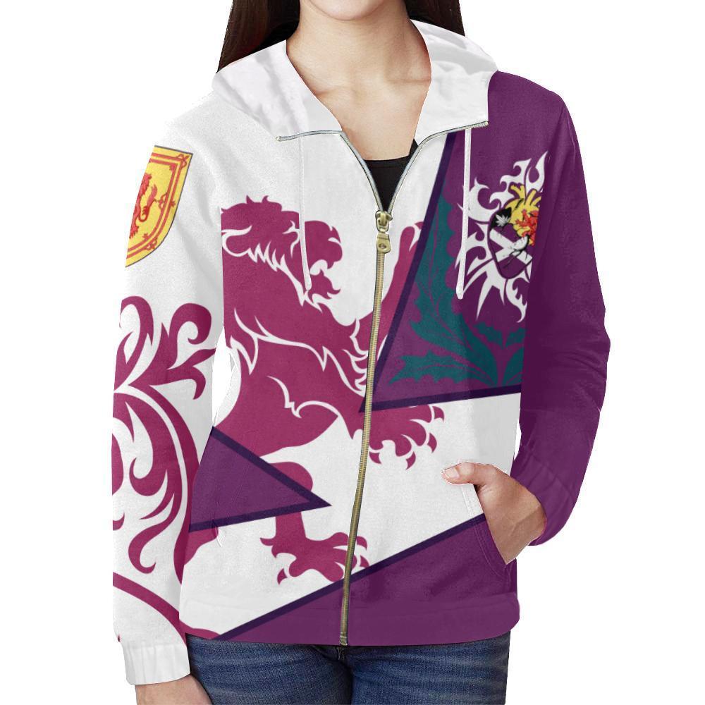 Scotland Hoodie - Scottish Royal Lion 1990s Purple NNK1526 - Amaze Style™-Apparel