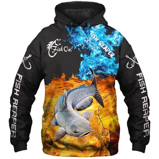 FISH REAPER - CATFISH on FIRE HC5701 - Amaze Style™-Apparel