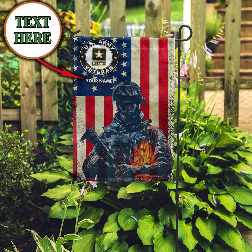 Custom Flag For United States Army Veteran 3D All Over Printed