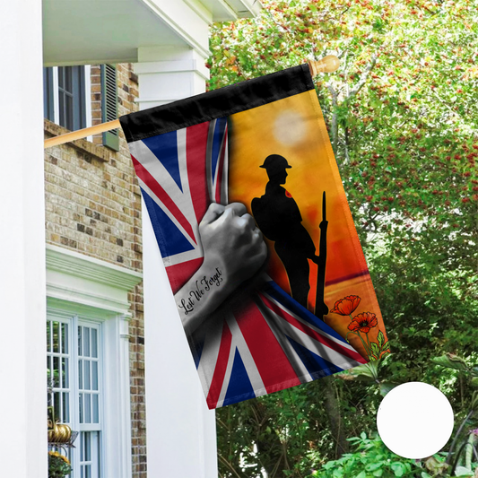 Lest we forget UK Veteran 3D Flag