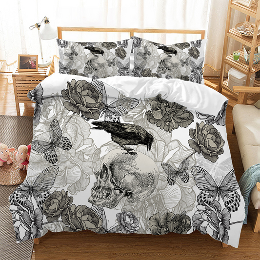 Fanaijia 3d Flower Skull Bedding