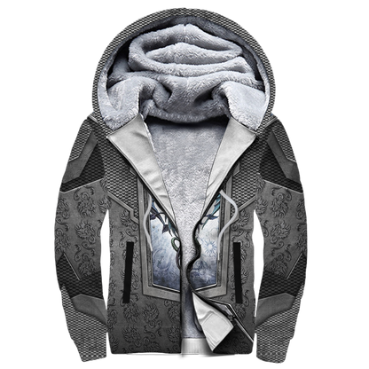 3D Tattoo and Dungeon Dragon Hoodie HAC020114-Apparel-NM-Fleecezip hoodie-S-Vibe Cosy™