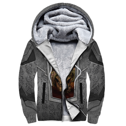 3D Tattoo and Dungeon Dragon Hoodie HAC020113-Apparel-NM-Fleecezip hoodie-S-Vibe Cosy™