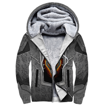 3D Tattoo and Dungeon Dragon Hoodie HAC020108-Apparel-NM-Fleecezip hoodie-S-Vibe Cosy™