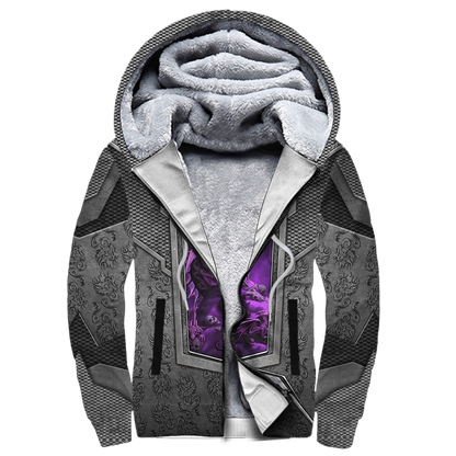 3D Tattoo and Dungeon Dragon Hoodie HAC020111-Apparel-NM-Fleecezip hoodie-S-Vibe Cosy™