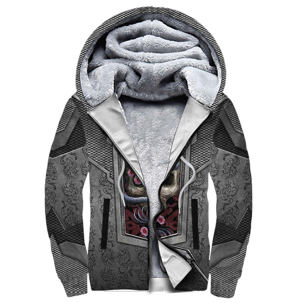 3D Tattoo and Dungeon Dragon Hoodie HAC020110-Apparel-NM-Fleecezip hoodie-S-Vibe Cosy™