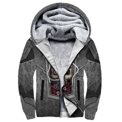 3D Tattoo and Dungeon Dragon Hoodie HAC020110-Apparel-NM-Fleecezip hoodie-S-Vibe Cosy™