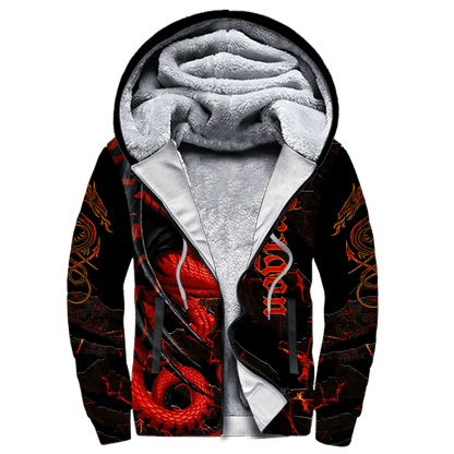 Premium Red Dragon All Over Printed Hoodie MEI