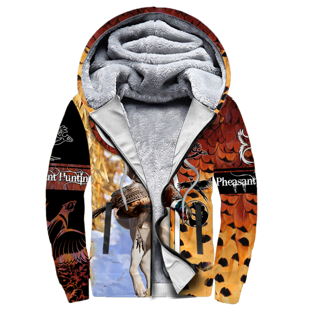 Pheasant Hunting Camo 3D Over Printed Unisex Deluxe Hoodie ML