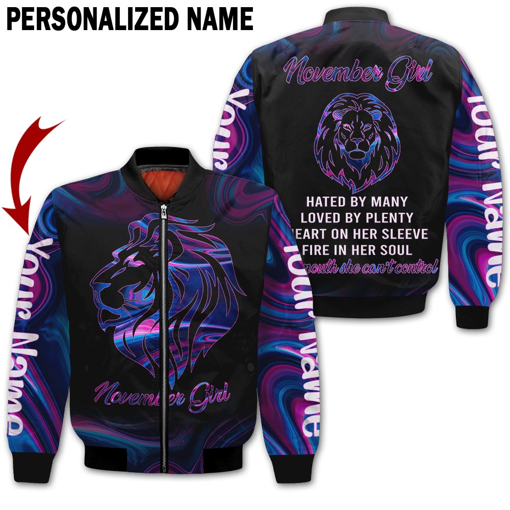 Personalized Name November Girl 3D All Over Printed Apparel