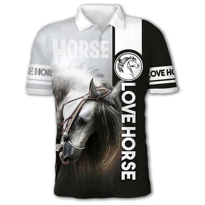 Love Horse 3D All Over Printed Shirts For Men And Women TN