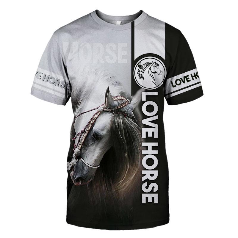 Love Horse 3D All Over Printed Shirts For Men And Women TN