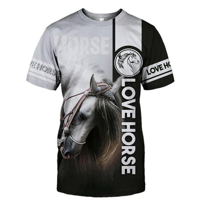 Love Horse 3D All Over Printed Shirts For Men And Women TN