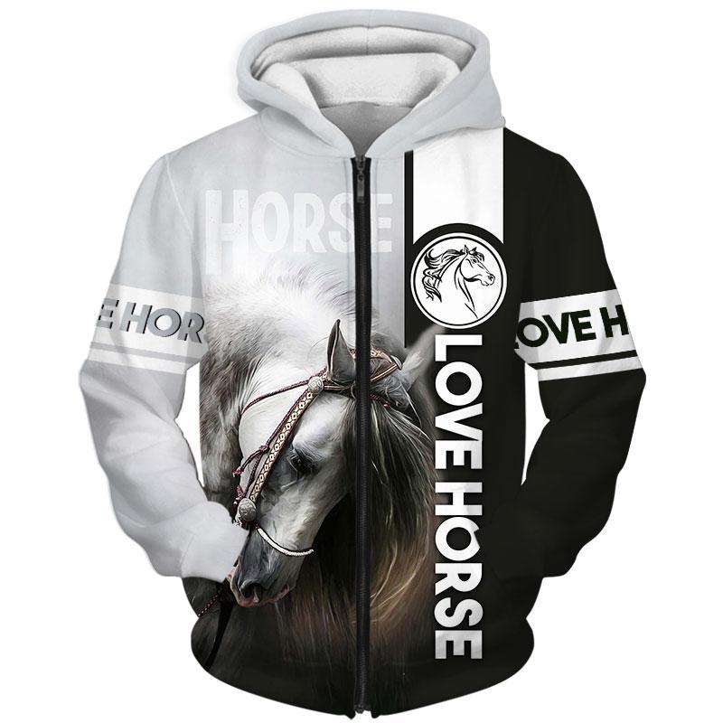 Love Horse 3D All Over Printed Shirts For Men And Women TN