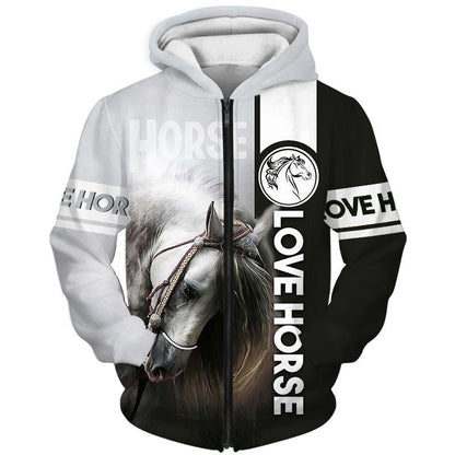 Love Horse 3D All Over Printed Shirts For Men And Women TN