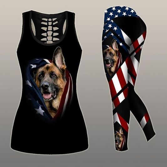 German Shepherd Combo Tank + Legging TA032017 - Amaze Style™-Apparel