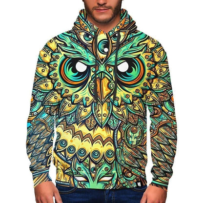 God Owl of Dreams Zip-Up Hoodie HC1404 - Amaze Style™-Apparel