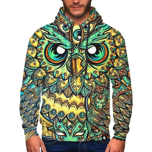 God Owl of Dreams Zip-Up Hoodie HC1404 - Amaze Style™-Apparel