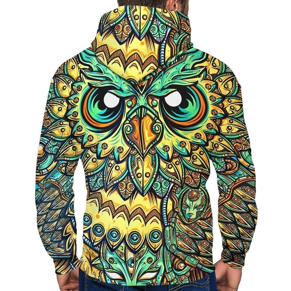 God Owl of Dreams Zip-Up Hoodie HC1404 - Amaze Style™-Apparel