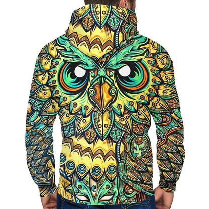 God Owl of Dreams Zip-Up Hoodie HC1404 - Amaze Style™-Apparel