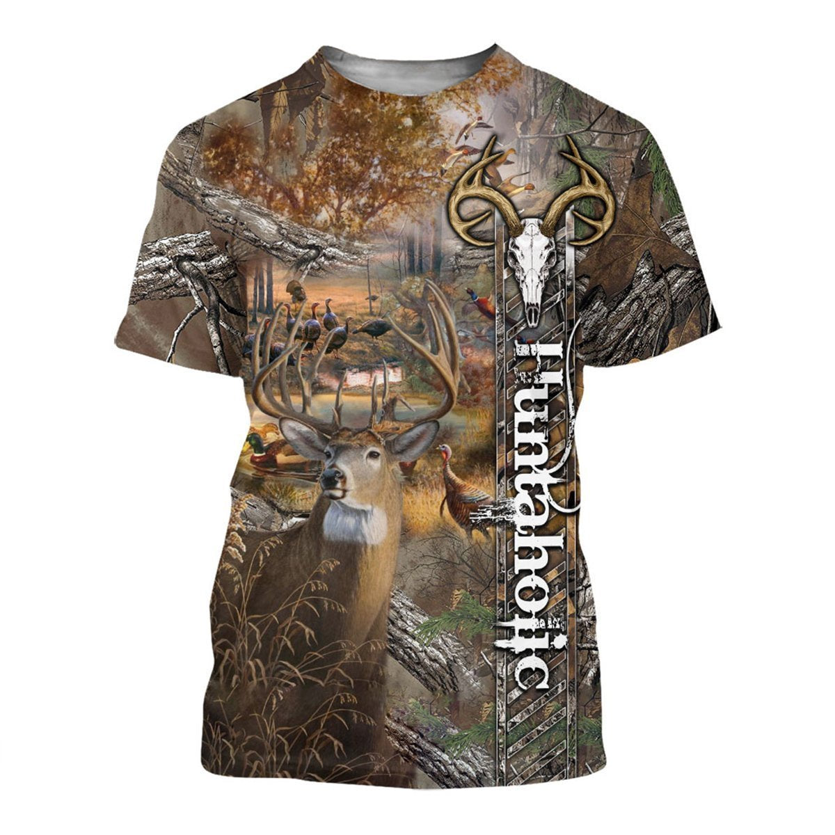 Huntaholic Hunting Deer Camo Unisex shirts